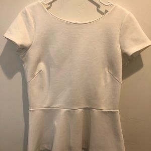 Banana Republic white peplum top